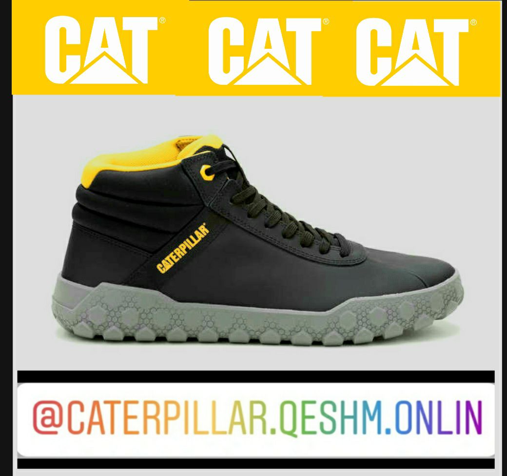 کفش نیم بوت اسپرت مردانه کاترپیلار مدل Caterpillar Hex Mid Boots Black Nnoir P111350